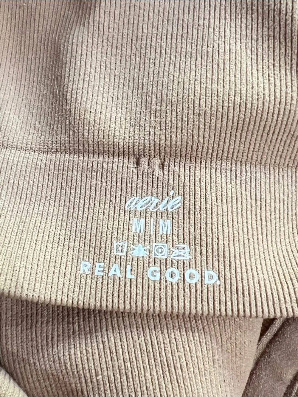 AERIE SUPERCHILL SEAMLESS CORSET BRA TOP TAN NO SIGNS OF WEAR SIZE M
